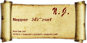 Nepper József névjegykártya